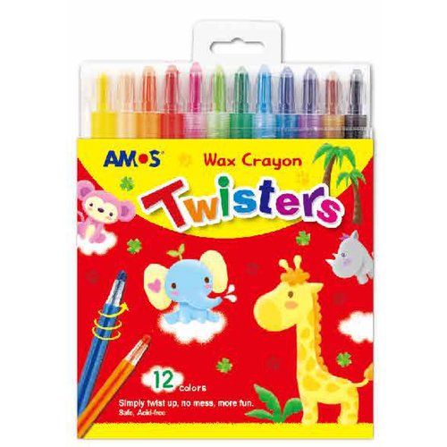 AMOS - Twistable Coloured Crayons 