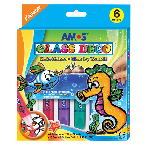 AMOS - Glass Deco 10.5ml 6 colour 
