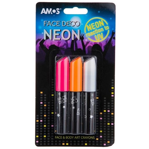 Face Deco Neon 3 Pack