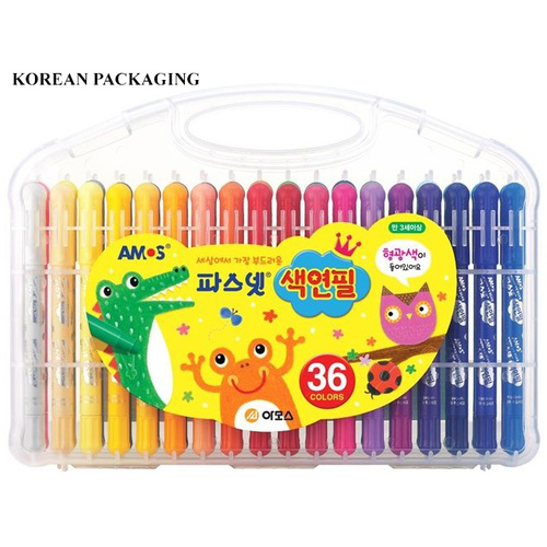 AMOS Silky Twisters Crayons Pastel Watercolour 36 pack  KOREAN