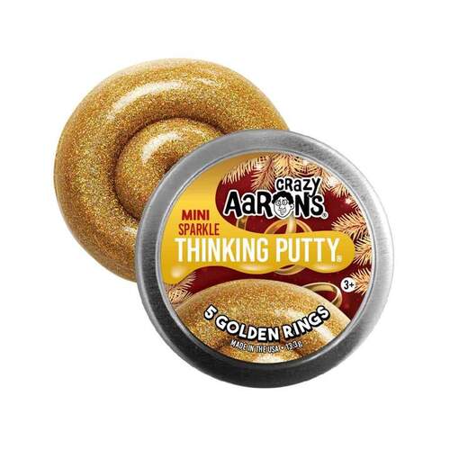 5 Golden Rings -  2" Thinking Putty Tin