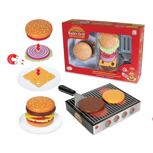 Magnetic Build & Grill Burger Set