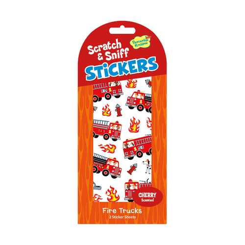 Cherry Fire Truck Stickers | SCRATCH & SNIFF   